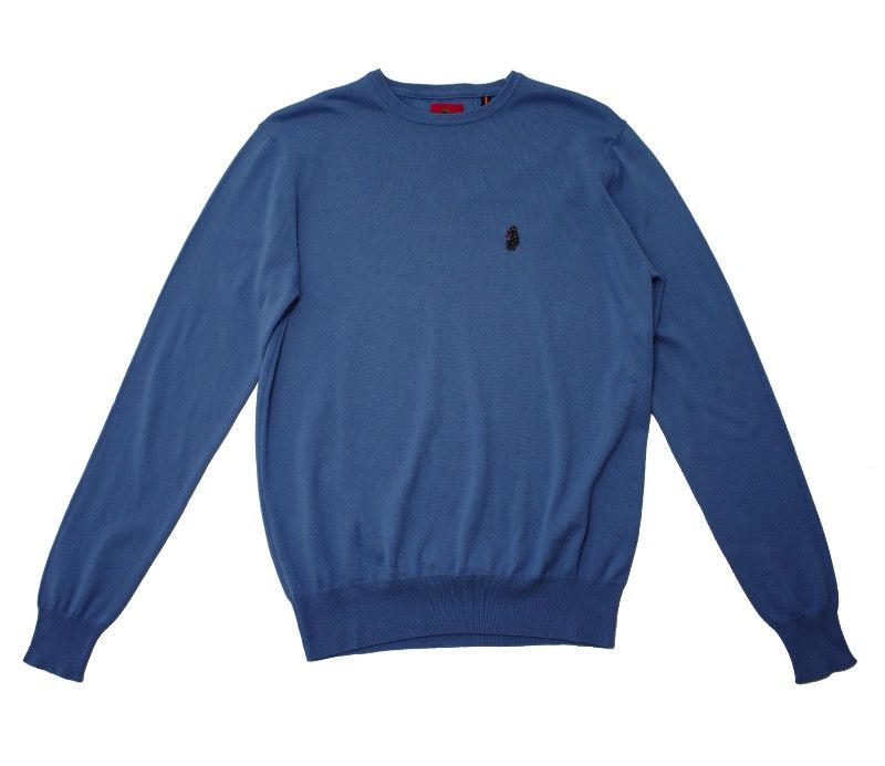 Luke Gerards Crew Neck Jumper in Blue