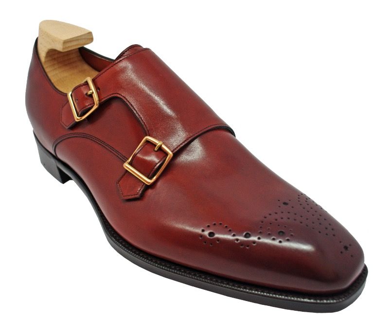 Туфли Gaziano & Girling Grosvenor Double Buckle Monk Vintage Cherry Calf