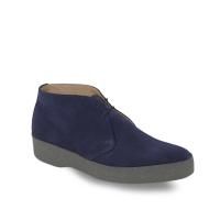 Sanders Hi-Top Chukka Boot in Navy Suede 