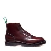 Solovair Rub-Off 6 Eye Astronaut Boot in Burgundy