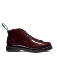 Solovair Rub-Off Monkey Boot in Burgundy
