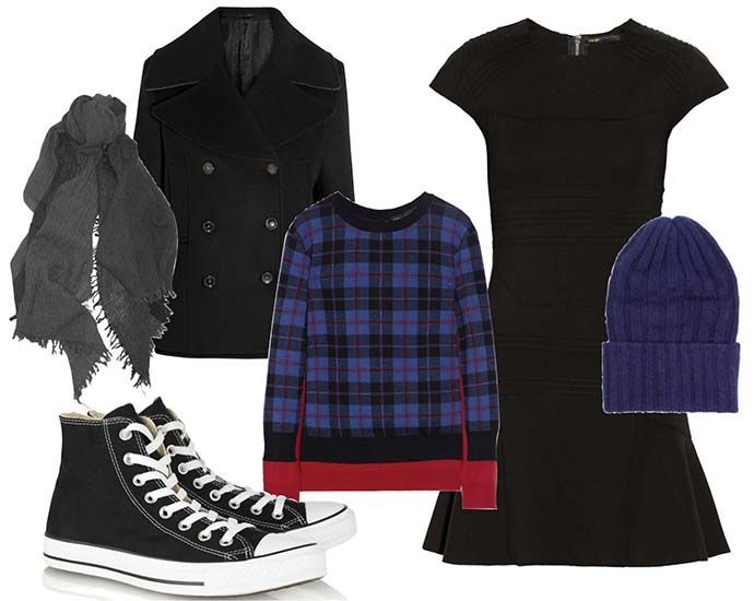 Маленькое черное платье: 3 стильных осенних лука