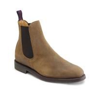 Sanders Liam Chelsea Boot in Snuff Waxed Suede