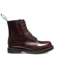 Solovair Rub-Off 8 Eye Derby Boot in Burgundy