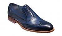 Barker Valiant Brogue in Navy Hand Painted
